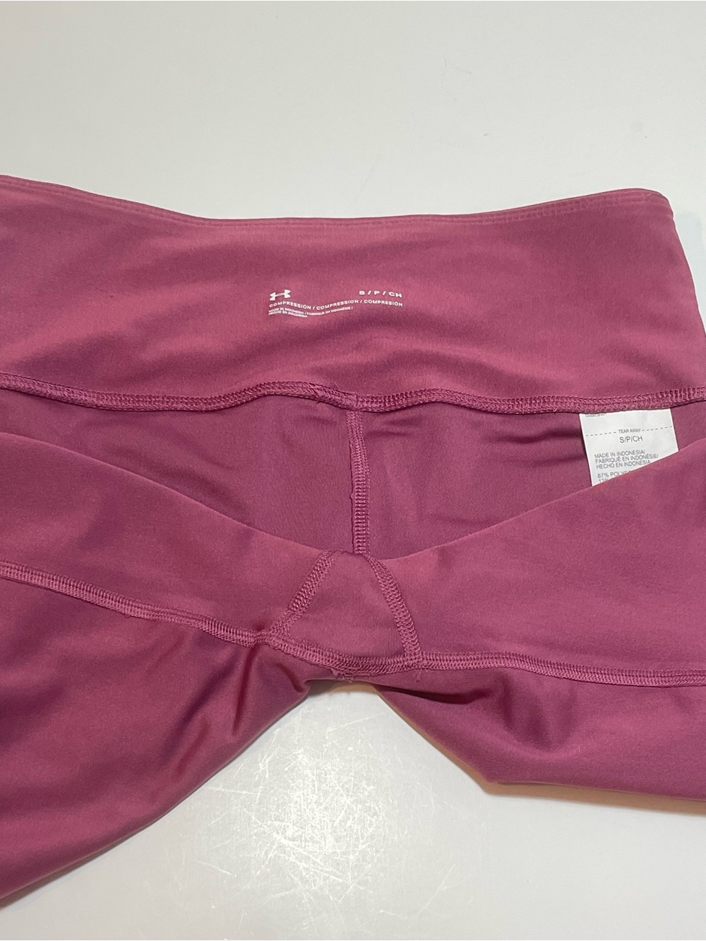 Under Armour Women's High-Waist Bike Shorts - Roseberry excellent condition - Picture 7 of 11
